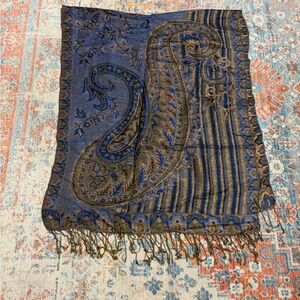 Blue and Gold Pashmina/scarf